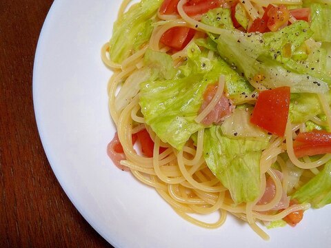 春キャベツとトマトのパスタ